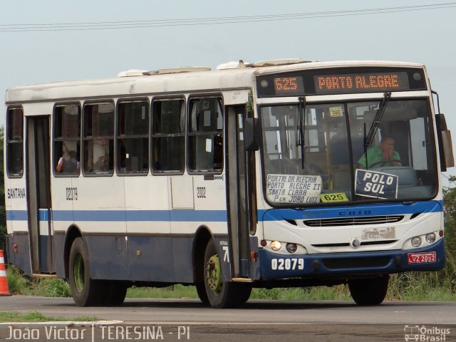 Viação Santana 02079 na cidade de Teresina, Piauí, Brasil, por João Victor. ID da foto: 1915146.