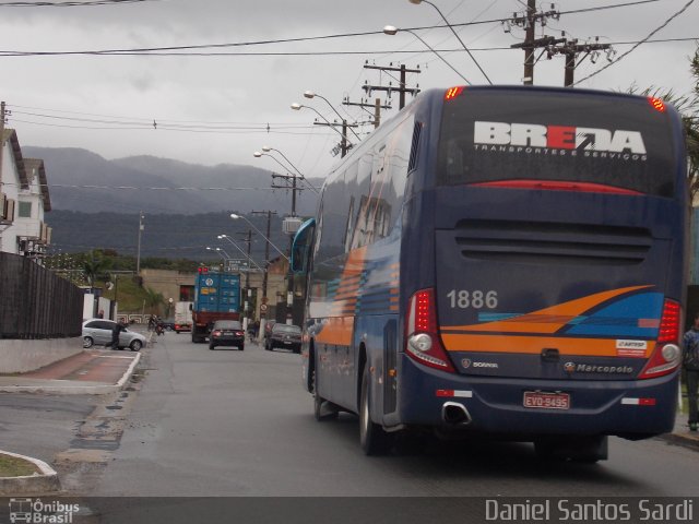 Breda Transportes e Serviços 1886 na cidade de Praia Grande, São Paulo, Brasil, por Daniel Santos Sardi. Número da foto: #1915070.