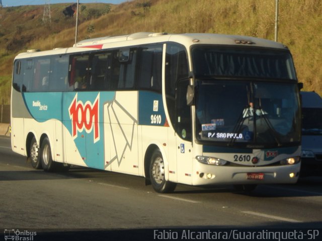 Auto Viação 1001 2610 na cidade de Aparecida, São Paulo, Brasil, por Fabio Alcantara. Número da foto: #1914092.