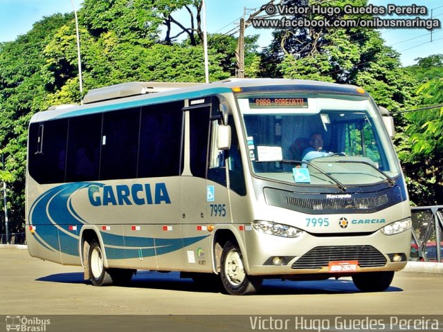 Viação Garcia 7995 na cidade de Maringá, Paraná, Brasil, por Victor Hugo Guedes Pereira. ID da foto: 1917731.