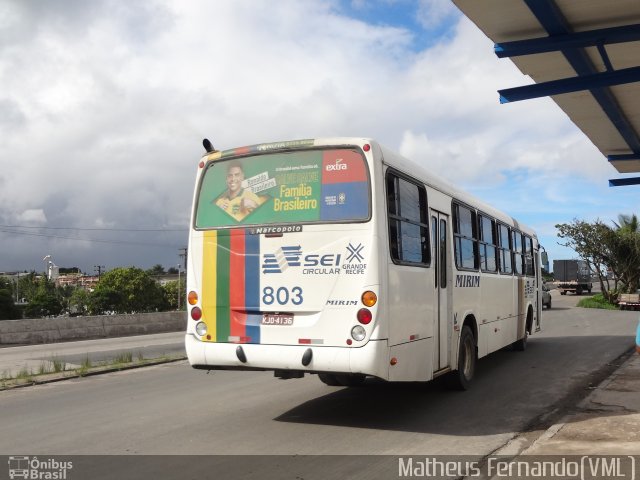 Viação Mirim 803 na cidade de Jaboatão dos Guararapes, Pernambuco, Brasil, por Matheus Fernando. Número da foto: #1917491.