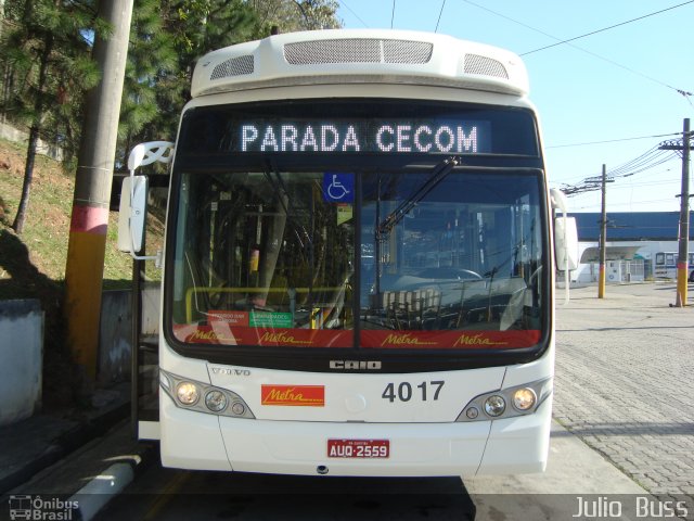 Metra - Sistema Metropolitano de Transporte 4017 na cidade de São Bernardo do Campo, São Paulo, Brasil, por Julio  Cesar. Número da foto: #1920916.