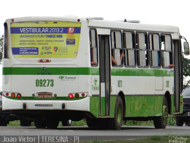 Transcol Transportes Coletivos 09273 na cidade de Teresina, Piauí, Brasil, por João Victor. ID da foto: 1920156.