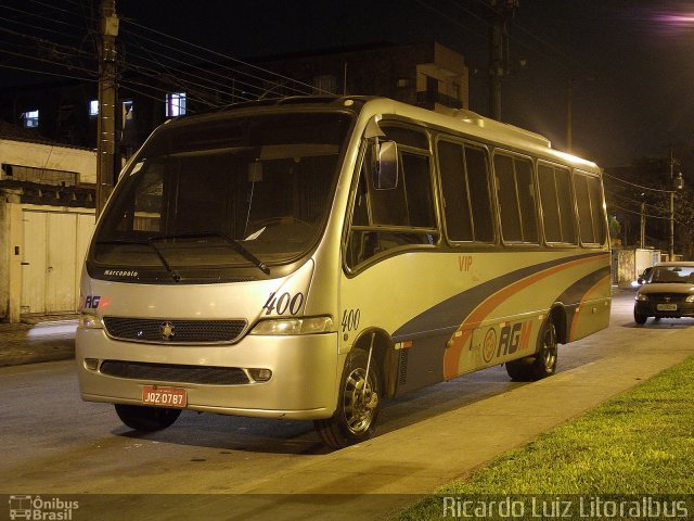 AGM Transportes e Turismo 400 na cidade de Santos, São Paulo, Brasil, por Ricardo Luiz. Número da foto: #1921969.
