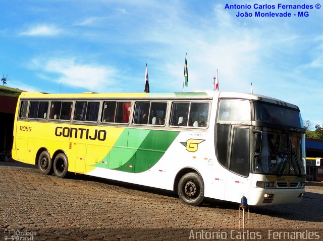 Empresa Gontijo de Transportes 11055 na cidade de João Monlevade, Minas Gerais, Brasil, por Antonio Carlos Fernandes. ID da foto: 1922184.