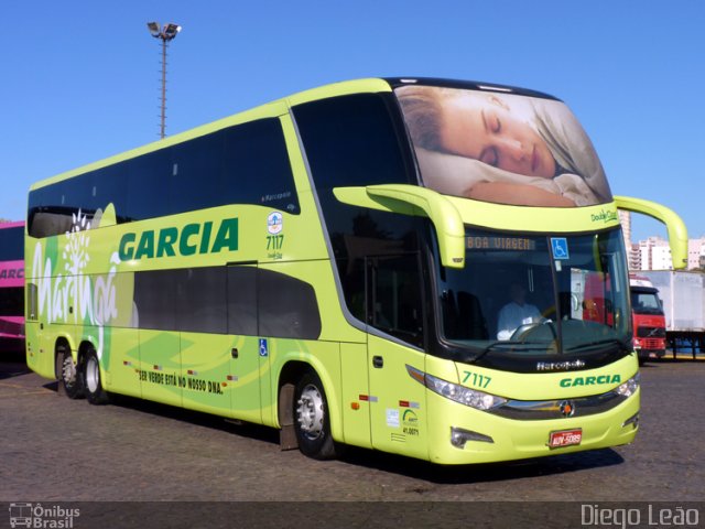 Viação Garcia 7117 na cidade de Londrina, Paraná, Brasil, por Diego Leão. Número da foto: #1922814.