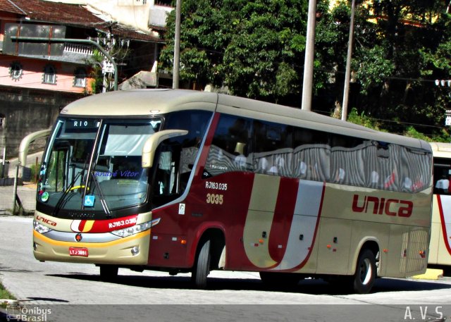 Transportes Única Petrópolis RJ 163.035 na cidade de Petrópolis, Rio de Janeiro, Brasil, por André Vitor  Silva dos Santos. Número da foto: #1921777.
