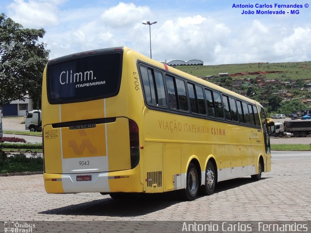 Viação Itapemirim 9043 na cidade de João Monlevade, Minas Gerais, Brasil, por Antonio Carlos Fernandes. Número da foto: #1924469.