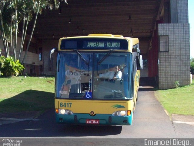 Viação Garcia 6417 na cidade de Apucarana, Paraná, Brasil, por Emanoel Diego.. Número da foto: #1929036.