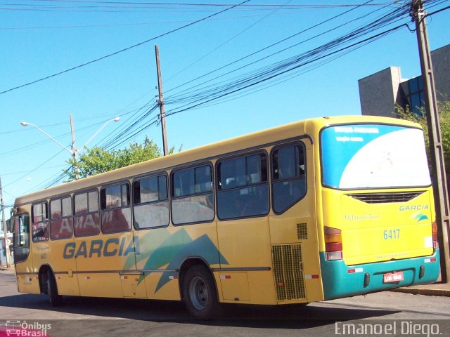 Viação Garcia 6417 na cidade de Apucarana, Paraná, Brasil, por Emanoel Diego.. Número da foto: #1929040.