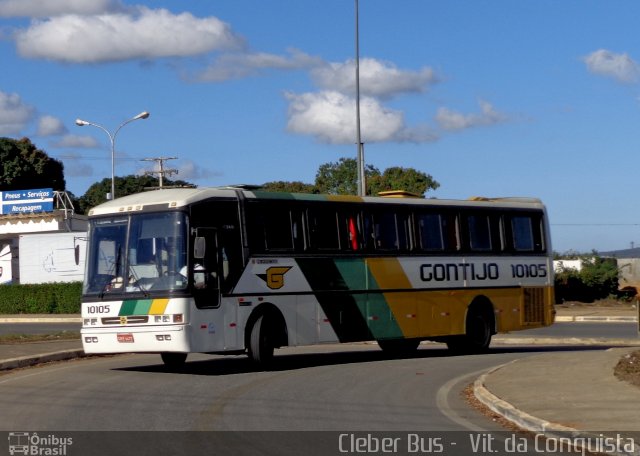 Empresa Gontijo de Transportes 10105 na cidade de Vitória da Conquista, Bahia, Brasil, por Cleber Bus. ID da foto: 1931015.