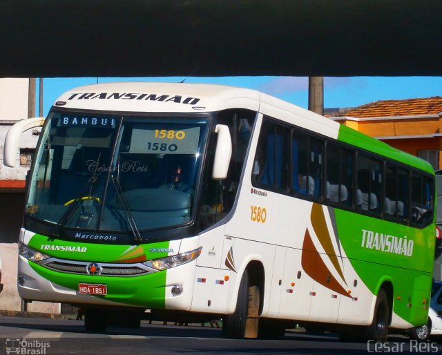 Transimão 1580 na cidade de Belo Horizonte, Minas Gerais, Brasil, por César Ônibus. ID da foto: 1931098.