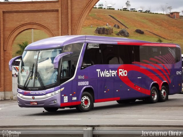 Twister Rio Transporte e Turismo 1040 na cidade de Aparecida, São Paulo, Brasil, por Jerônimo Diniz. Número da foto: #1932047.