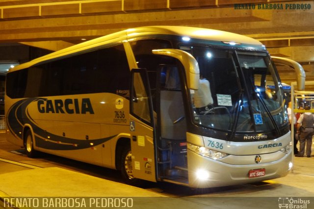 Viação Garcia 7636 na cidade de Campinas, São Paulo, Brasil, por Renato Barbosa Pedroso. Número da foto: #1932833.