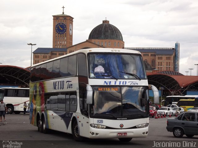 Viação Netto Turismo 125 na cidade de Aparecida, São Paulo, Brasil, por Jerônimo Diniz. Número da foto: #1933937.