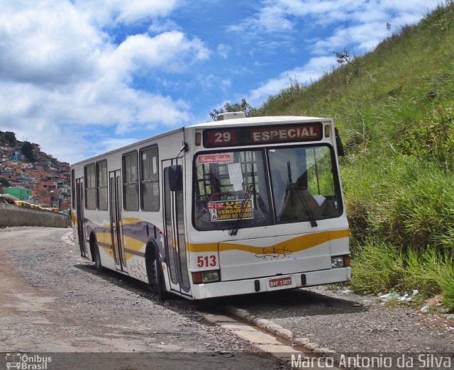 SBC Trans 513 na cidade de São Bernardo do Campo, São Paulo, Brasil, por Marco Antonio da Silva. Número da foto: #1933793.