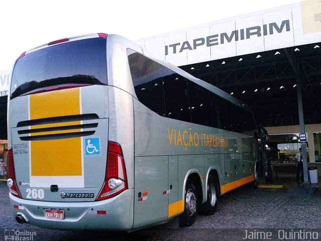 Viação Itapemirim 260 na cidade de Governador Valadares, Minas Gerais, Brasil, por Jaime  Quintino. Número da foto: #1933575.
