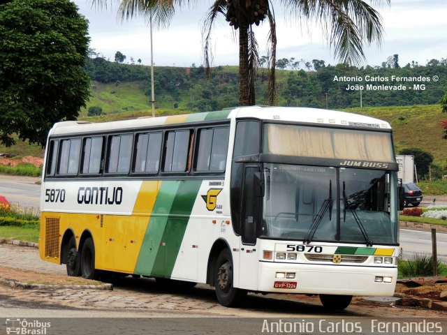 Empresa Gontijo de Transportes 5870 na cidade de João Monlevade, Minas Gerais, Brasil, por Antonio Carlos Fernandes. ID da foto: 1935798.