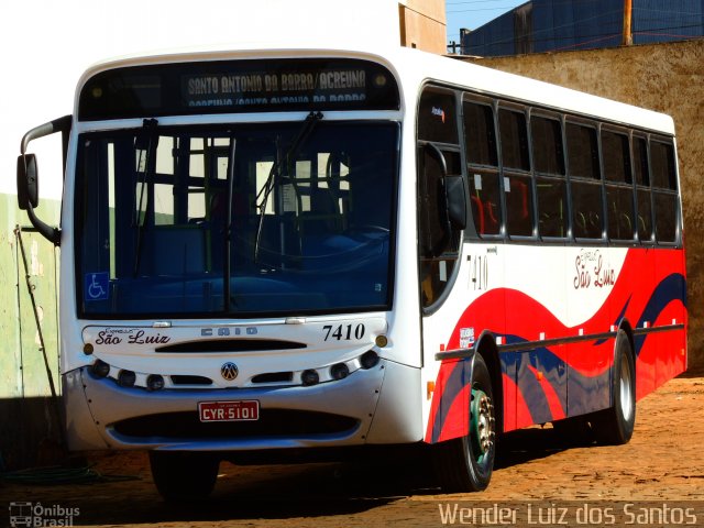 Expresso São Luiz 7410 na cidade de Rio Verde, Goiás, Brasil, por Wender Luiz dos Santos. Número da foto: #1938913.