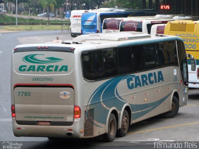 Viação Garcia 7780 na cidade de Ribeirão Preto, São Paulo, Brasil, por Fernando Reis. Número da foto: #1937279.