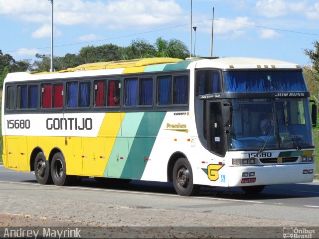 Empresa Gontijo de Transportes 15680 na cidade de Ribeirão Vermelho, Minas Gerais, Brasil, por Andrey Gustavo. ID da foto: 1939029.