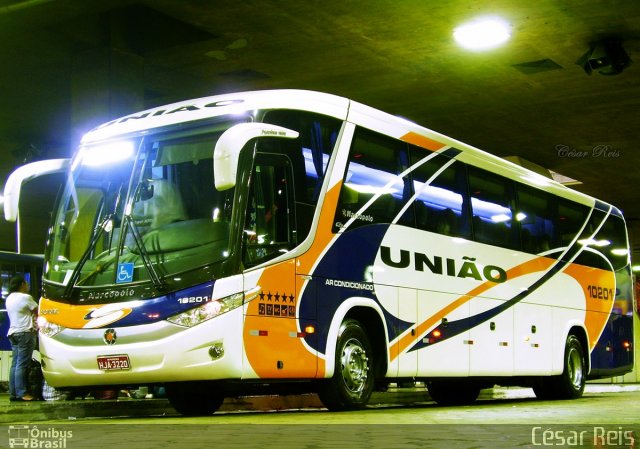 Expresso União 10201 na cidade de Belo Horizonte, Minas Gerais, Brasil, por César Ônibus. Número da foto: #1941641.