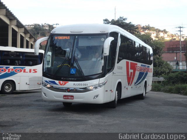 Viação Teresópolis RJ 203.051 na cidade de Teresópolis, Rio de Janeiro, Brasil, por Gabriel Cardoso Lopes. Número da foto: #1942854.