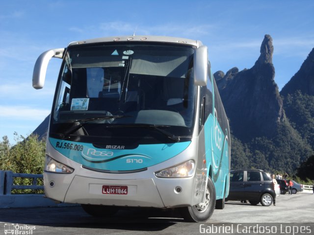 Rosa Turismo RJ 566.009 na cidade de Teresópolis, Rio de Janeiro, Brasil, por Gabriel Cardoso Lopes. Número da foto: #1942932.
