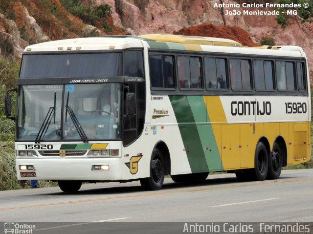 Empresa Gontijo de Transportes 15920 na cidade de João Monlevade, Minas Gerais, Brasil, por Antonio Carlos Fernandes. ID da foto: 1942242.