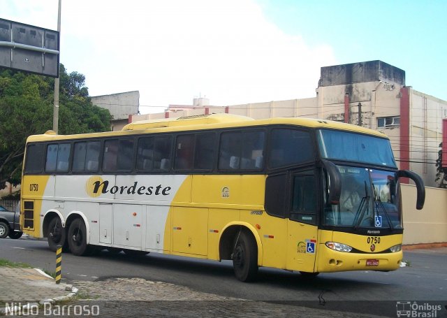 Viação Nordeste 0750 na cidade de Fortaleza, Ceará, Brasil, por Nildo Barroso. Número da foto: #1943891.