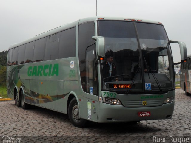 Viação Garcia 7592 na cidade de Americana, São Paulo, Brasil, por Ruan Roque. Número da foto: #1943550.