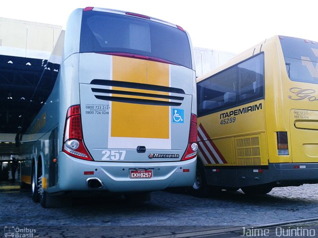 Viação Itapemirim 257 na cidade de Governador Valadares, Minas Gerais, Brasil, por Jaime  Quintino. Número da foto: #1947790.