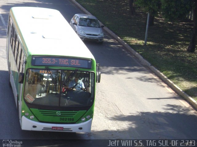 Viação Cidade Brasília 302198 na cidade de Taguatinga, Distrito Federal, Brasil, por Jefferson Willian da Silva de Sousa. Número da foto: #1949570.