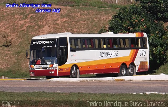 Andrade Turismo 270 na cidade de Ribeirão Vermelho, Minas Gerais, Brasil, por Pedro Henrique Gumercindo da Silva. Número da foto: #1950029.