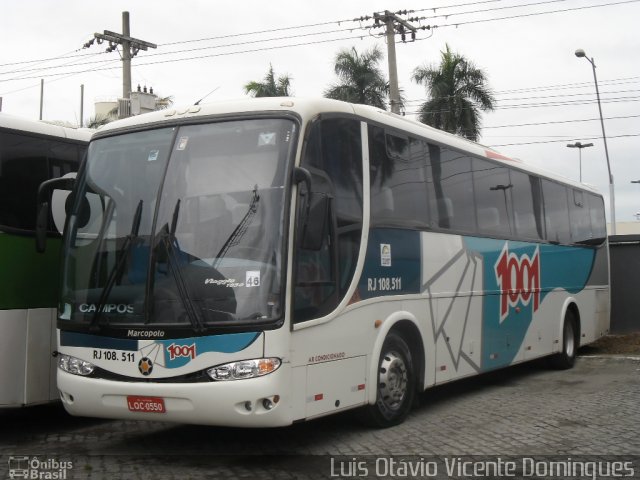 Auto Viação 1001 RJ 108.511 na cidade de Campos dos Goytacazes, Rio de Janeiro, Brasil, por Luis Otávio Vicente Domingues. ID da foto: 1950340.