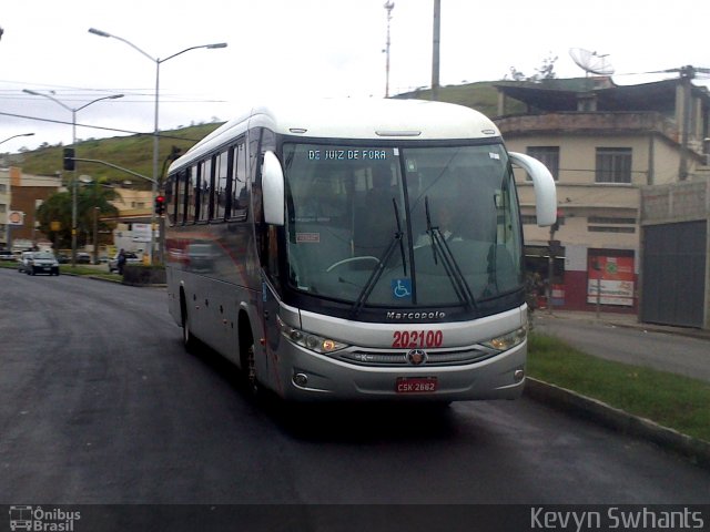 Viação Santa Cruz 202100 na cidade de Juiz de Fora, Minas Gerais, Brasil, por Kevyn Swhants dos Santos Ribeiro. Número da foto: #1897628.