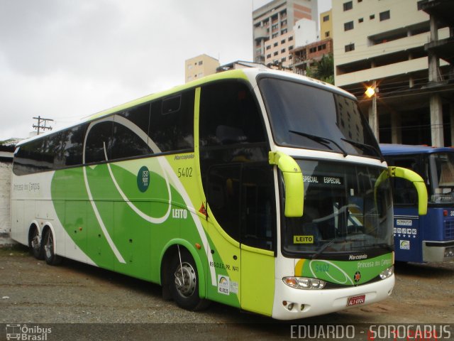 Expresso Princesa dos Campos 5402 na cidade de Aparecida, São Paulo, Brasil, por EDUARDO - SOROCABUS. Número da foto: #1898258.