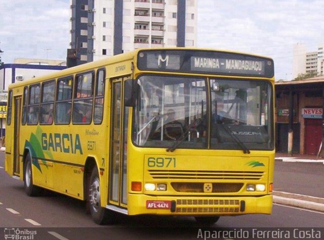 Viação Garcia 6971 na cidade de Maringá, Paraná, Brasil, por Aparecido Ferreira Costa. Número da foto: #1897238.