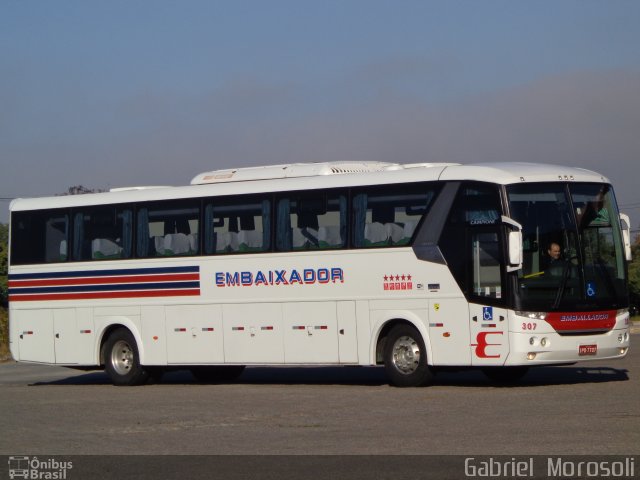 Expresso Embaixador 307 na cidade de Pelotas, Rio Grande do Sul, Brasil, por Gabriel  Morosoli. Número da foto: #1954395.