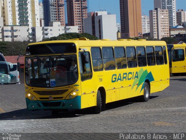 Viação Garcia 7599 na cidade de Londrina, Paraná, Brasil, por Cristiano Soares da Silva. ID da foto: 1955838.