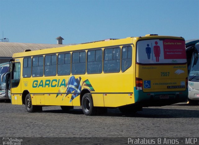 Viação Garcia 7557 na cidade de Londrina, Paraná, Brasil, por Cristiano Soares da Silva. ID da foto: 1955849.