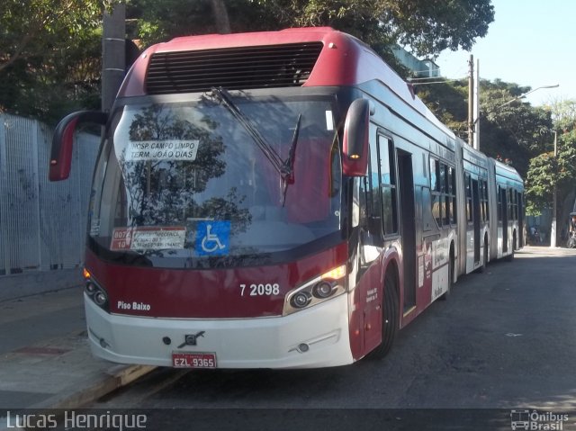 Viação Campo Belo 7 2098 na cidade de São Paulo, São Paulo, Brasil, por Lucas Henrique . Número da foto: #1899408.