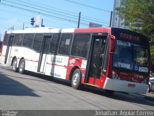 Viação Gatusa Transportes Urbanos 7 6916 na cidade de São Paulo, São Paulo, Brasil, por Jonathan  Aguiar Correa. Número da foto: #1899634.