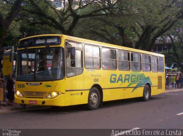 Viação Garcia 6545 na cidade de Maringá, Paraná, Brasil, por Aparecido Ferreira Costa. Número da foto: #1899569.