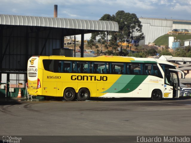 Empresa Gontijo de Transportes 18680 na cidade de Caxias do Sul, Rio Grande do Sul, Brasil, por Eduardo Machado. Número da foto: #1903736.