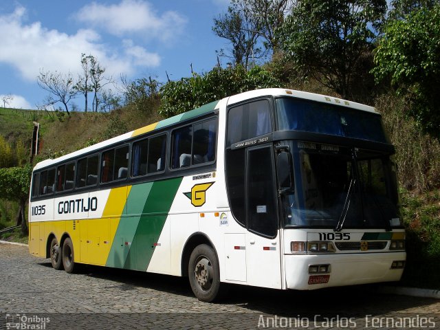 Empresa Gontijo de Transportes 11035 na cidade de João Monlevade, Minas Gerais, Brasil, por Antonio Carlos Fernandes. ID da foto: 1902869.