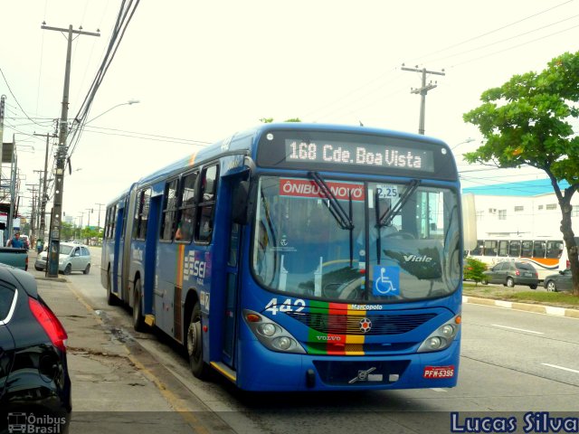 Expresso Vera Cruz 442 na cidade de Recife, Pernambuco, Brasil, por Lucas Silva. ID da foto: 1903702.