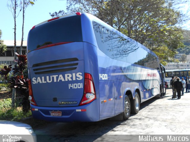 Viação Salutaris e Turismo 14001 na cidade de Teresópolis, Rio de Janeiro, Brasil, por Matheus  Marcos. ID da foto: 1907671.