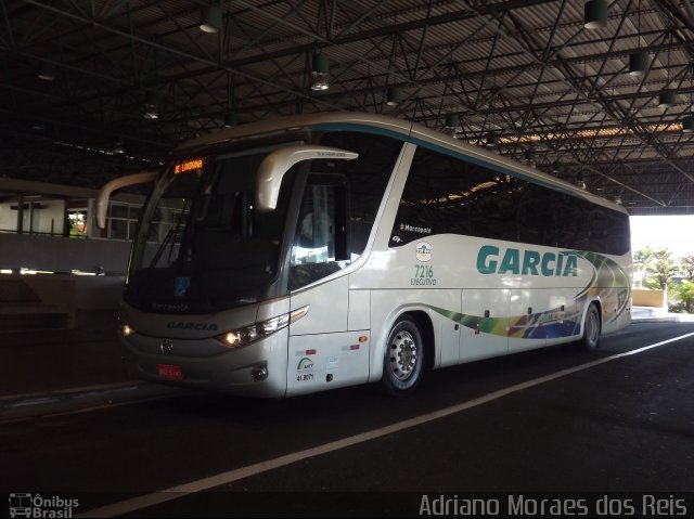 Viação Garcia 7216 na cidade de Bauru, São Paulo, Brasil, por Adriano Moraes dos Reis. ID da foto: 1911026.