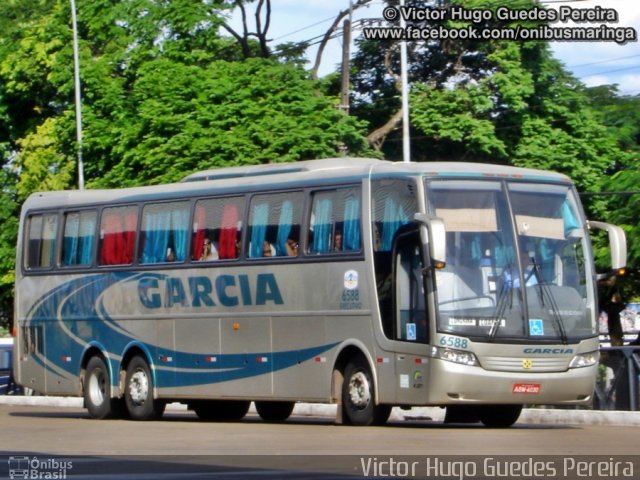 Viação Garcia 6588 na cidade de Maringá, Paraná, Brasil, por Victor Hugo Guedes Pereira. ID da foto: 1909539.